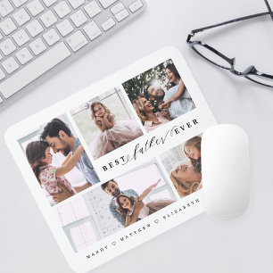 Tapis De Souris Cadeau Pour Le Meilleur Père Jamais Famille Photo 