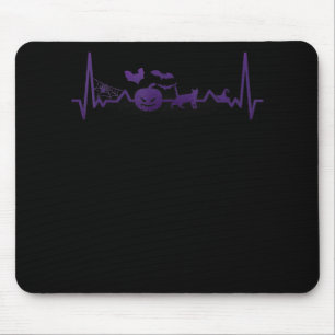 Tapis De Souris Cadeau Spider Halloween drôle de ligne Heartbeat