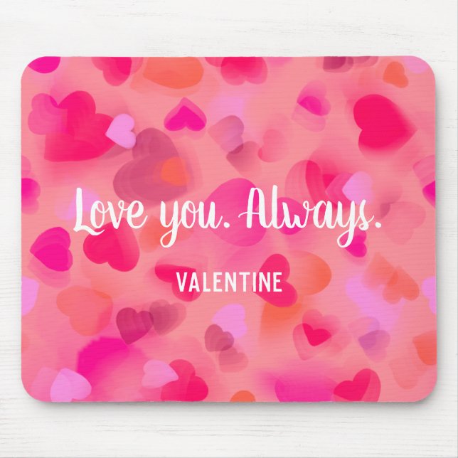 Tapis De Souris Cadeau ValentinTuesday : Mousepad aux coeurs (Devant)