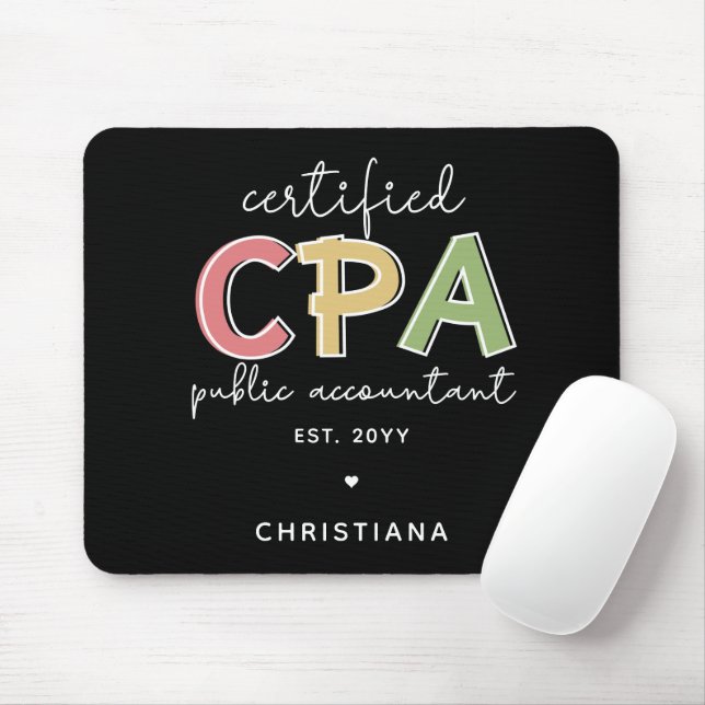 Tapis De Souris Cadeaux comptables publics certifiés CPA personnal (Avec souris)