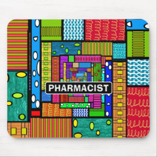 Tapis De Souris Cadeaux d'art abstrait de pharmacien