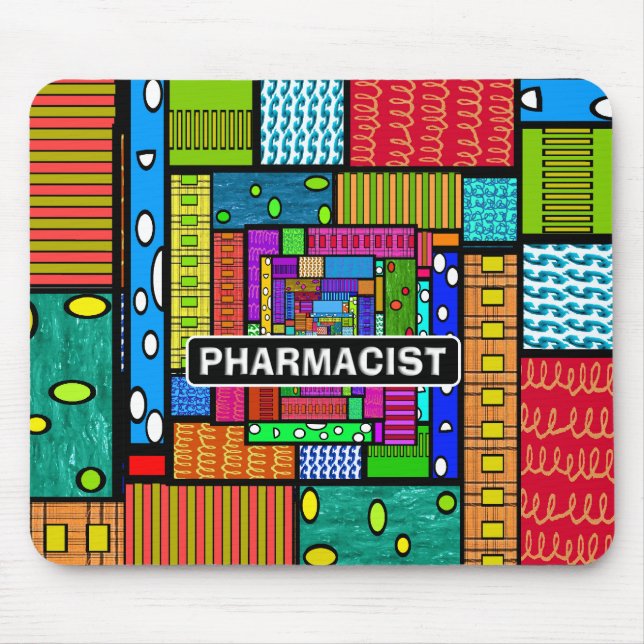 Tapis De Souris Cadeaux d'art abstrait de pharmacien (Devant)