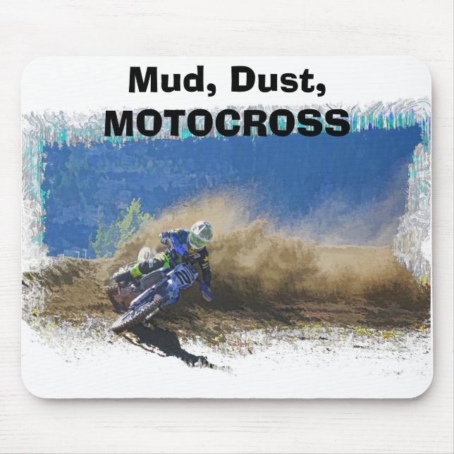 Tapis De Souris Cadeaux d'artisanat Motocross Racer (Devant)