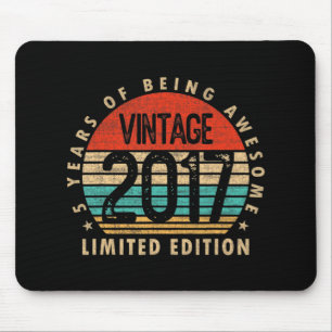 Tapis De Souris Cadeaux de 5 ans Vintage 2017 Limited Edition 5e