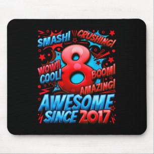 Tapis De Souris Cadeaux de 8 ans pour garçons 8e anniversaire garç