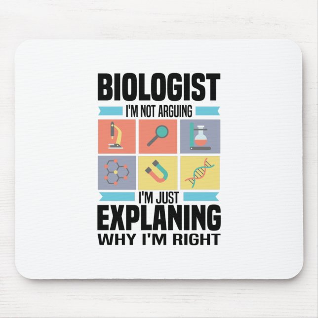 Tapis De Souris Cadeaux de biologie | Biologistes Enseignant Scien (Devant)