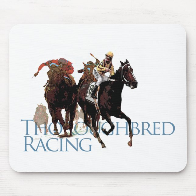 Tapis De Souris Cadeaux de course de chevaux de pur sang (Devant)