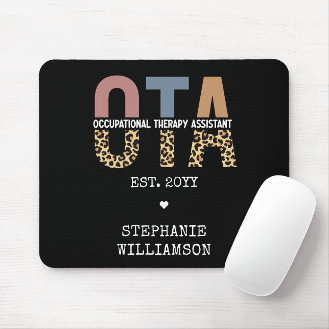 Tapis De Souris Cadeaux de l'assistant d'ergothérapie OTA personna (Avec souris)