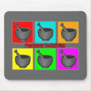 Tapis De Souris Cadeaux de Popart de technicien de pharmacie
