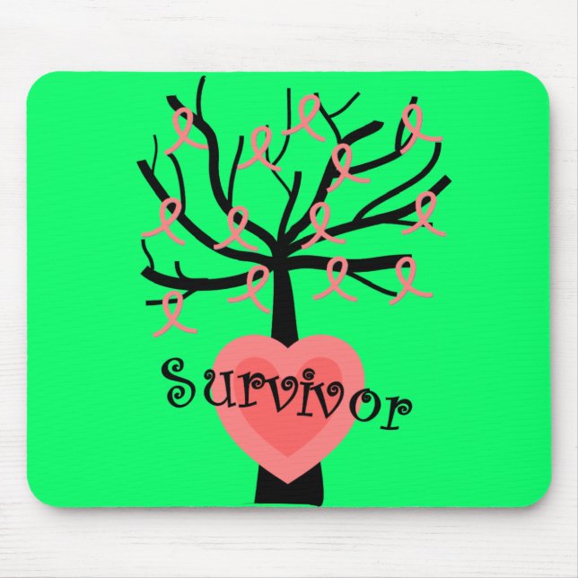 Tapis De Souris Cadeaux de survivant de cancer du sein--Conception (Devant)