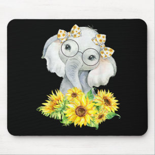 Tapis De Souris Cadeaux de tournesol éléphant