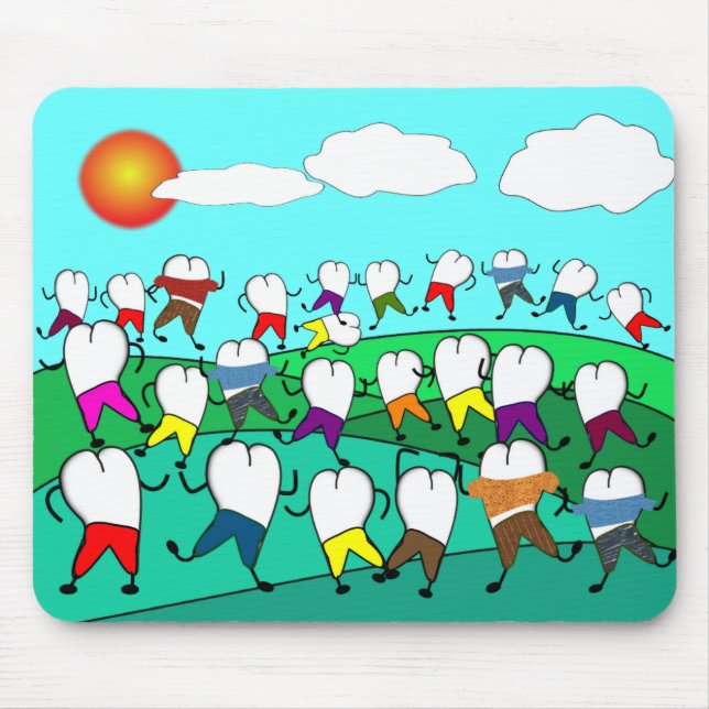 Tapis De Souris Cadeaux dentaires lunatiques d'art de dent (Devant)