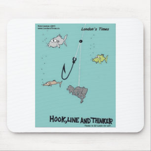 Tapis De Souris Cadeaux drôles Hook Line & Thinker T-shirts et Car