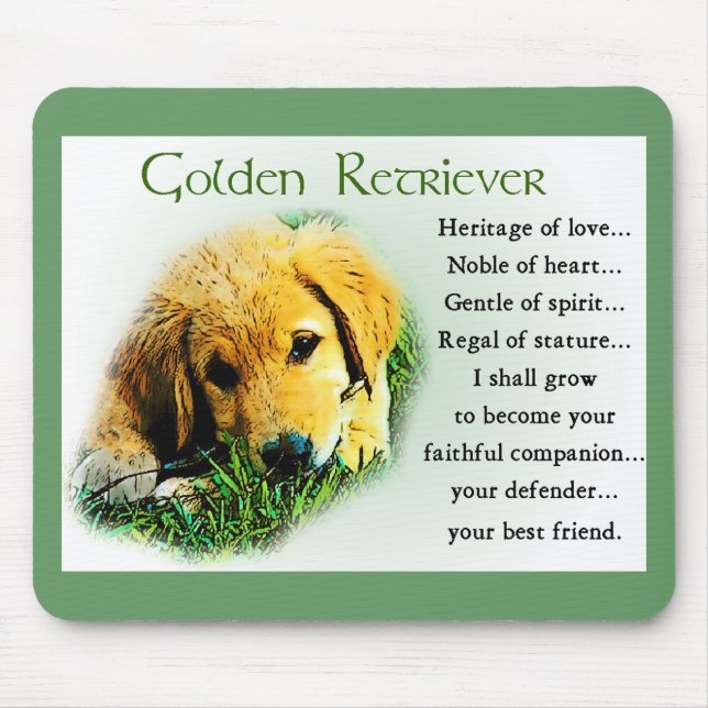 Tapis De Souris Cadeaux Golden Retriever (Devant)
