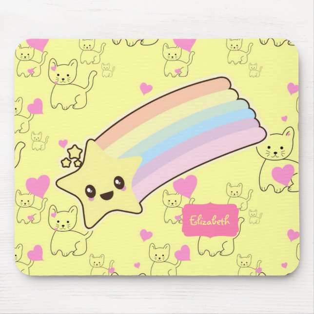 Tapis De Souris Cadeaux mignons nommés pour les chats-filles (Devant)