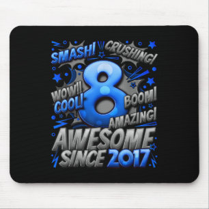 Tapis De Souris Cadeaux pour garçons de 8 ans Garçon d'anniversair