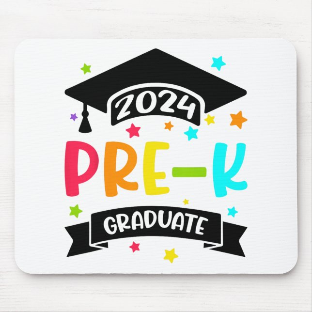 Tapis De Souris Cadeaux pré-K de fin d'études préscolaires 2024 (Devant)