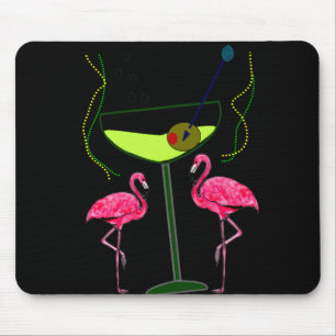 Tapis De Souris Cadeaux tropicaux d'art de Flamant rose