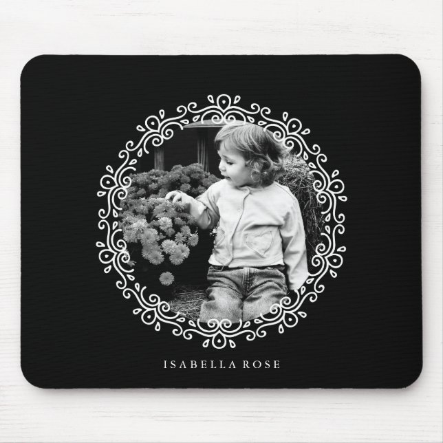 Tapis De Souris Cadres photo noir et blanc Fancy Swils (Devant)