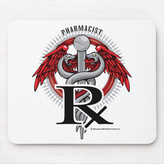 Tapis De Souris Caducée de pharmacien (Devant)