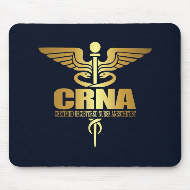 Tapis De Souris Caducée d'or (CRNA) (Devant)