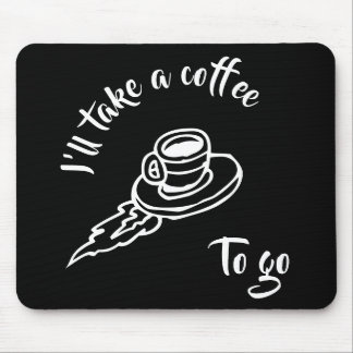Tapis De Souris Café à emporter - Noir