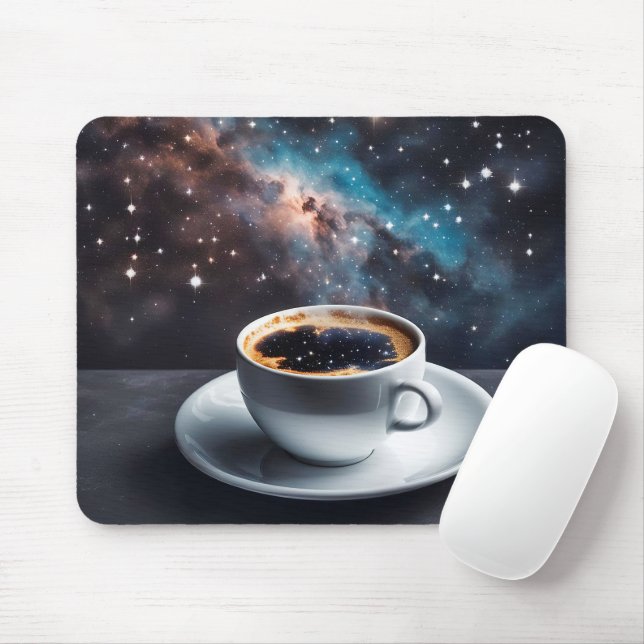 Tapis De Souris Café cosmique (Avec souris)