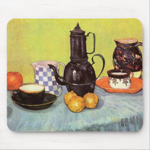 Tapis De Souris Café en émail bleu par Vincent van Gogh