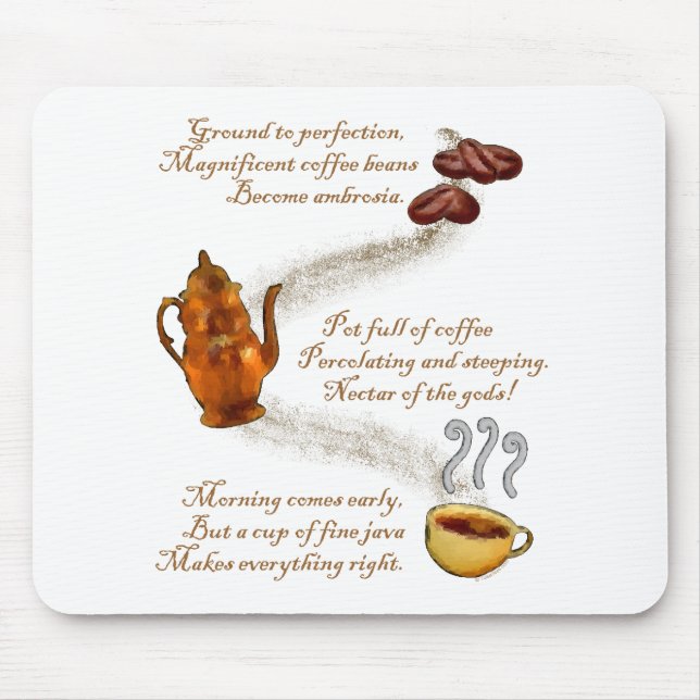 Tapis De Souris Café Haiku Mousepad (Devant)
