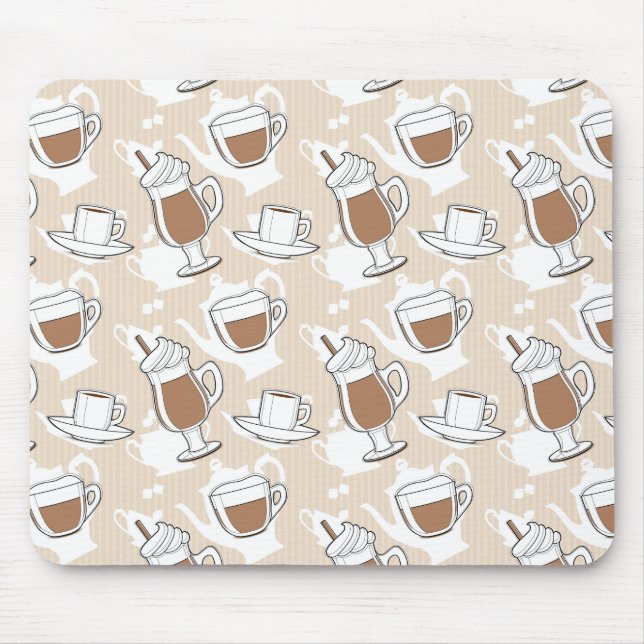 Tapis De Souris Café, motif doux (Devant)