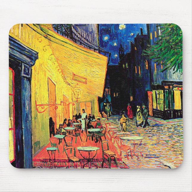 Tapis De Souris Cafe Terrace at Night, Vincent van Gogh, 1888 (Devant)