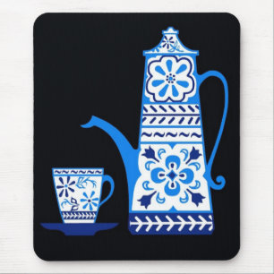 Tapis De Souris Café/théière d'art populaire