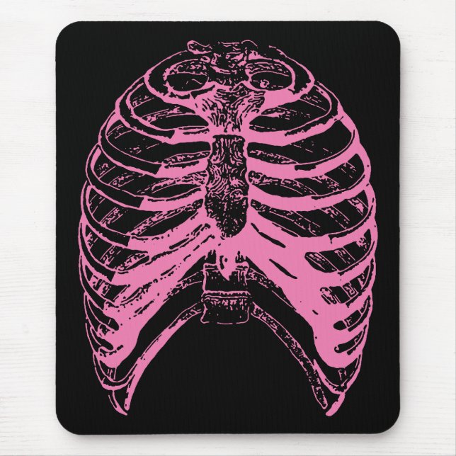 Tapis De Souris Cage de côtes roses (Devant)