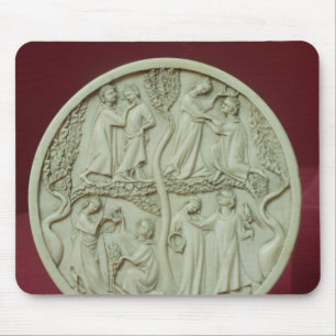 Tapis De Souris Caisse de miroir dépeignant les scènes courtoise