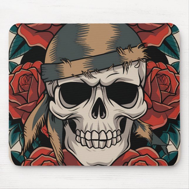 Tapis De Souris Calavera Floral (Devant)