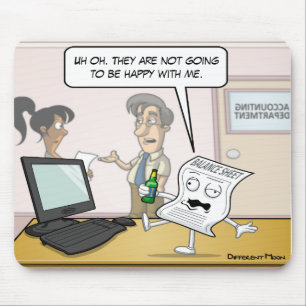 Tapis De Souris Calcul de la souris de la balance comptable douteu