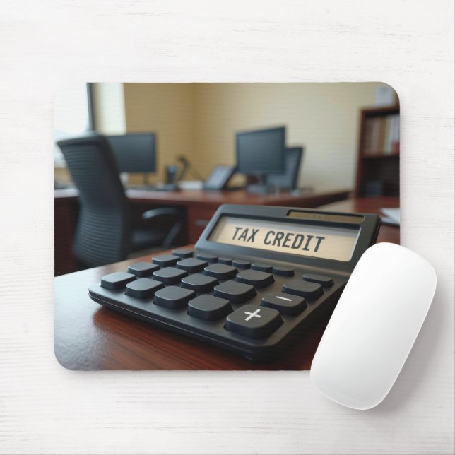 Tapis De Souris Calculateur du bureau de crédit d'impôt (Avec souris)