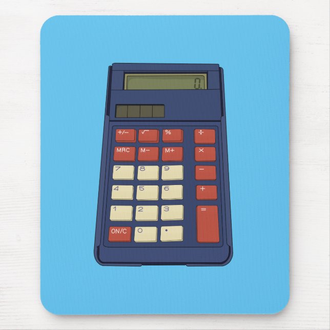 Tapis De Souris Calculatrice des années 80 90 Math School Nostalgi (Devant)