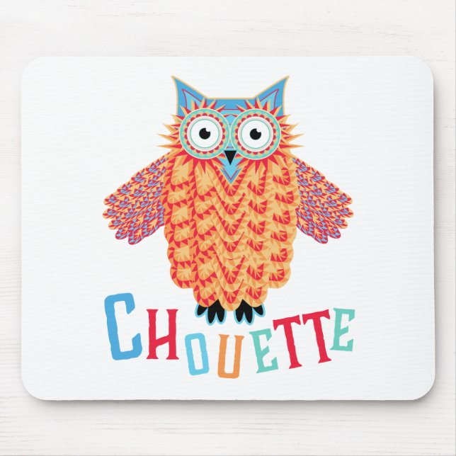 Tapis De Souris Calembour très frais de Français de hibou (Devant)