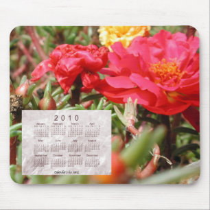 Tapis De Souris Calendrier 2010 floral
