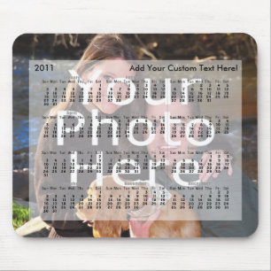 Tapis De Souris Calendrier 2011 Photo personnalisée Mousepad Ajout