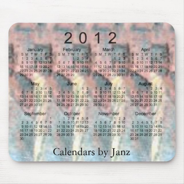 Tapis De Souris calendrier 2012 3D (Devant)
