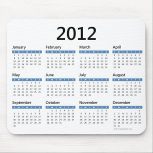 Tapis De Souris Calendrier 2012 annuel
