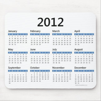 Tapis De Souris Calendrier 2012 annuel