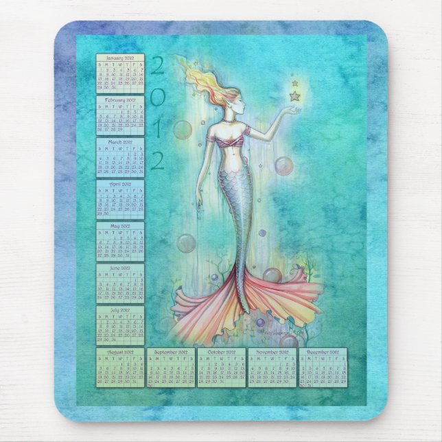 Tapis De Souris Calendrier 2012 Mermaid Mousepad (Devant)