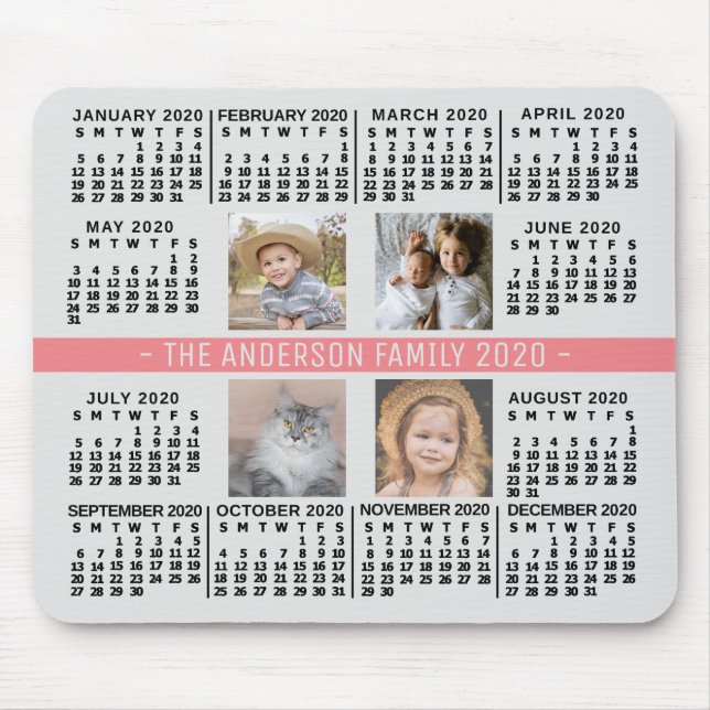 Tapis De Souris Calendrier 2020 (Voir la description pour la nouve (Devant)