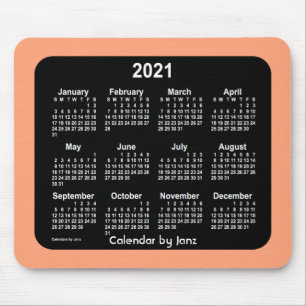 Tapis De Souris Calendrier 2021 du corail noir par Janz Mousepad