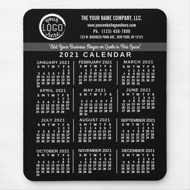 Tapis De Souris Calendrier 2021 (Voir la description pour la nouve (Devant)