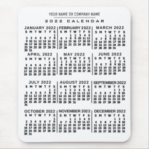Tapis De Souris Calendrier 2022 (Voir la description pour la nouve