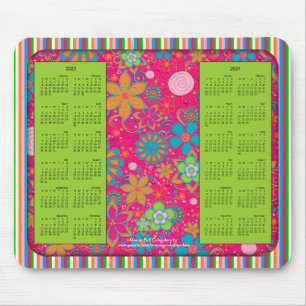 Tapis De Souris Calendrier 2023-2024 Mousepad, Grand Jardin Vert